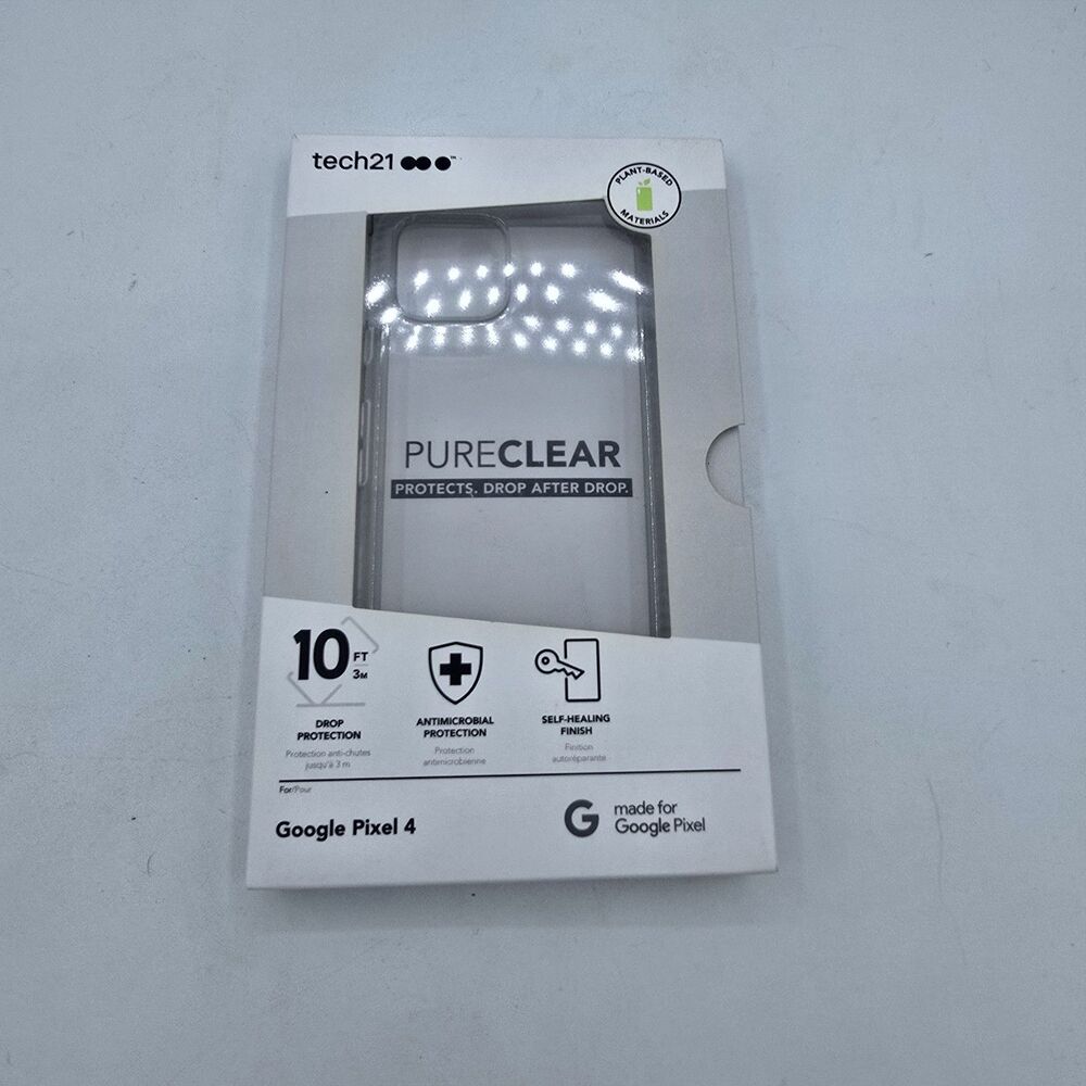 Tech21 Pure Series Rugged Slim Protective Case for Google Pixel 4 - Clear
